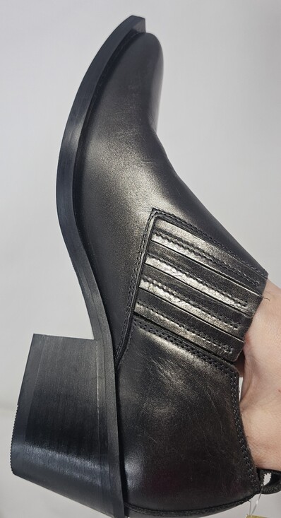 Fly London Ivon Smoke Leather Ankle Snip Boots Sz EU38 US7-7.5 Silver Metallic - Picture 6 of 14